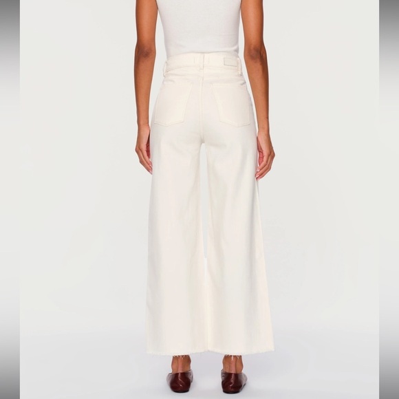 🤍NWT DL1961 Hepburn Wide Leg High Rise Vintage White Jeans - Picture 3 of 11